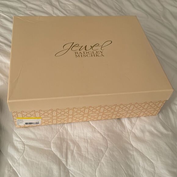 Jewel Badley Mischka Womens Black NWT Evalina Block Heel Boots 9.5 - Picture 10 of 16